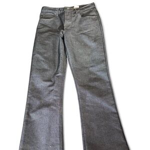 Paris Blues Metallic Flare Wide Leg Jeans